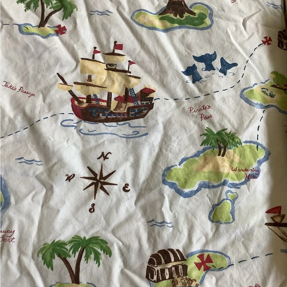 Pottery Barn Kids Bermuda Fish Twin Duvet Sheet Pillow Cases Covers